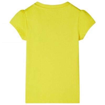 T-shirt enfant à manches courtes jaune vif 104