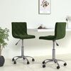 vidaXL Chaises pivotantes &agrave; manger lot de 2 Vert fonc&eacute; Velours