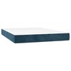 vidaXL Sommier &agrave; lattes de lit et matelas Bleu fonc&eacute; 140x190cm Velours