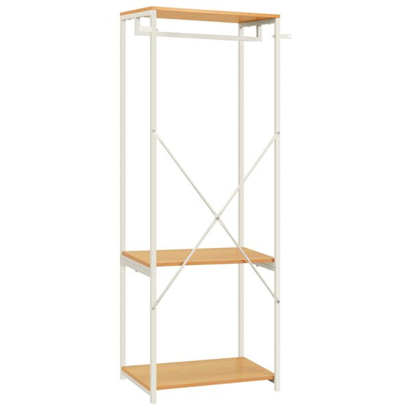 vidaXL Garde-robe Blanc et chêne 60x40x167 cm Métal et aggloméré