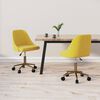 vidaXL Chaises pivotantes &agrave; manger lot de 2 jaune velours