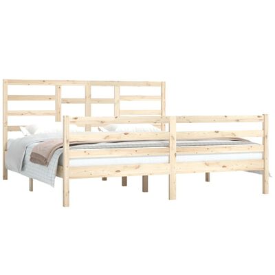 vidaXL Cadre de lit sans matelas bois massif 180x200 cm