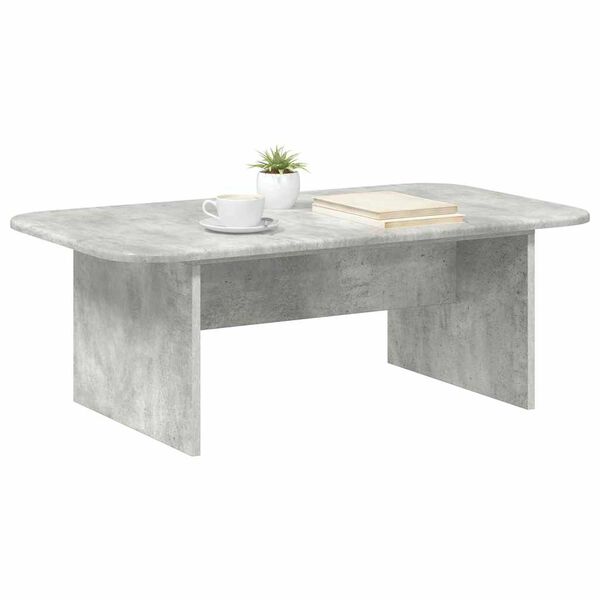 vidaXL Table basse Gris b&eacute;ton 93 x 53 x 33 cm Bois d'ing&eacute;nierie