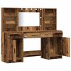 vidaXL Ensemble de table de maquillage avec LED 3 pcs Bois ancien