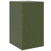 vidaXL Table de chevet vert olive 34,5x39x62 cm acier
