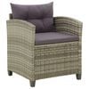 vidaXL Chaise de jardin avec coussins R&eacute;sine tress&eacute;e Gris