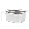 vidaXL R&eacute;cipients Gastronorm 2 pcs GN 1/2 150 mm Acier inoxydable