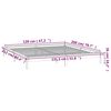 vidaXL Cadre de lit &agrave; LED sans matelas gris 120x200 cm bois massif
