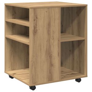 vidaXL Armoire roulante ch&ecirc;ne artisanal 60x53x72 cm bois d'ing&eacute;nierie