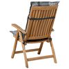 Madison Coussin de chaise &agrave; dossier haut Pasa 123x50 cm Gris