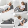 vidaXL Coussin pour jambes Gris 68 x 41 x 21 cm
