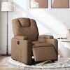 vidaXL Fauteuil inclinable &eacute;lectrique Marron Tissu