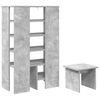 vidaXL Cabinet &agrave; chaussures 2 pcs Gris b&eacute;ton Bois d'ing&eacute;nierie