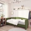 vidaXL Lit avec &eacute;clairage USB Vert fonc&eacute; Velours 90x200 cm