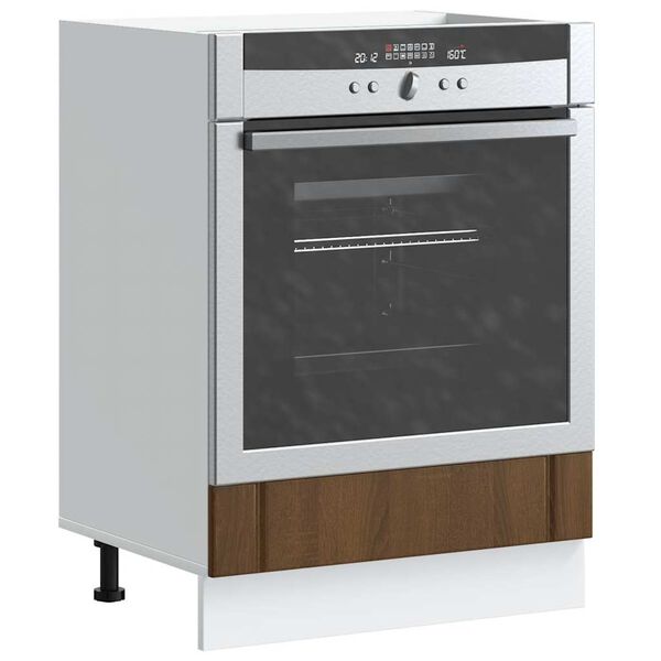 vidaXL Armoire de four Lucca ch&ecirc;ne marron bois d'ing&eacute;nierie