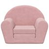 vidaXL Canapé-lit pour enfants rose peluche douce