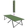 vidaXL Lit de camping pliant 2 pcs Vert 206 x 76 x 74 cm