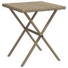 vidaXL Chaises longues lot de 2 avec table beige r&eacute;sine tress&eacute;e