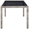 vidaXL Table de jardin Gris 190x90x75 cm R&eacute;sine tress&eacute;e