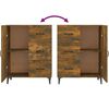 vidaXL Buffet chêne fumé 69,5x34x90 cm bois d'ingénierie