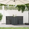 vidaXL Set de balcon 2 places gris bois de pin massif