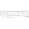 vidaXL Chenil ext&eacute;rieur pour chiens Acier galvanis&eacute; 760x760x185 cm