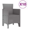 vidaXL Ensemble de salle &agrave; manger pour jardin 11 pcs Gris clair