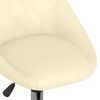 vidaXL Chaises pivotantes &agrave; manger lot de 4 cr&egrave;me similicuir