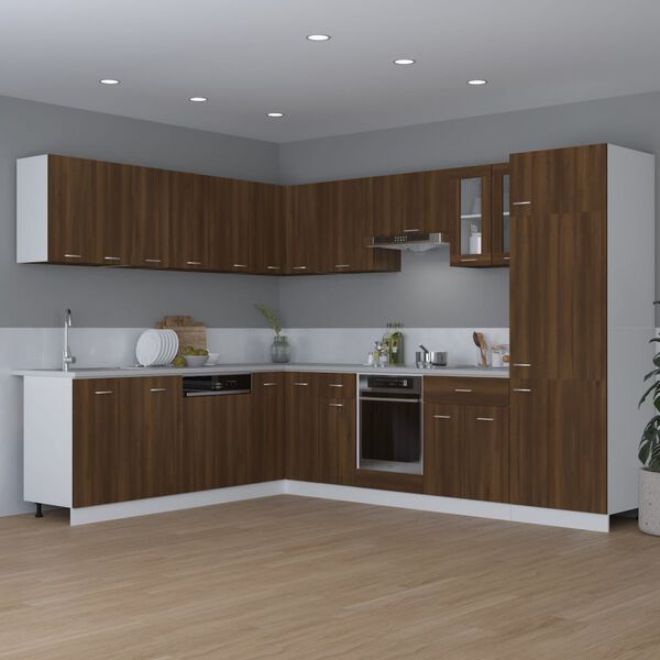 vidaXL Armoire suspendue "Lyon" Ch&ecirc;ne brun 80 x 31 x 60 cm Bois d'ing&eacute;nierie