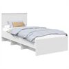 vidaXL Cadre de lit Blanc 120 x 123 cm Bois d'ing&eacute;nierie