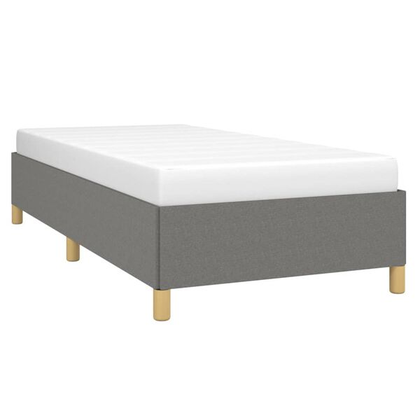 vidaXL Cadre de lit sans matelas gris fonc&eacute; 90x190 cm tissu