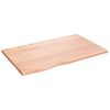 vidaXL Comptoir de salle de bain marron clair 80x50x2 cm bois trait&eacute;