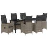 vidaXL Ensemble de salle &agrave; manger pour jardin 7 pcs Gris polyrotin