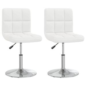 vidaXL Chaises &agrave; manger lot de 2 blanc similicuir
