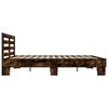 vidaXL Cadre de lit sans matelas ch&ecirc;ne fum&eacute; 180x200 cm