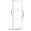 vidaXL Porte coulissante doré 76x205 cm verre ESG clair et aluminium