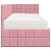 vidaXL Cadre de lit d'angle avec matelas 2 pcs Gris Velours