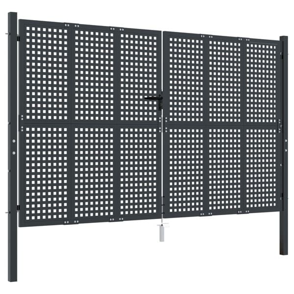 vidaXL Portail de jardin Anthracite 300 x 175 cm Acier