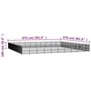 vidaXL Chenil d'ext&eacute;rieur pour chiens Acier 94,09 m&sup2;