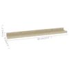 vidaXL &Eacute;tag&egrave;res murales 4 pcs ch&ecirc;ne sonoma 60x9x3 cm