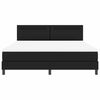 vidaXL Cadre de lit avec matelas Noir 180 x 200 cm Faux cuir