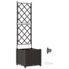 vidaXL Cache-pot de jardin Marron 40 x 40 x 142 cm PP