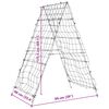 vidaXL Treillis de jardin pour plantes grimpantes 3 pcs forme A acier