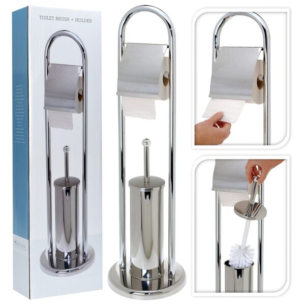 Bathroom Solutions Porte-papier hygi&eacute;nique/porte-brosse de toilettes