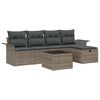 vidaXL Ensemble de canap&eacute; de jardin 6 pc Poly rotin