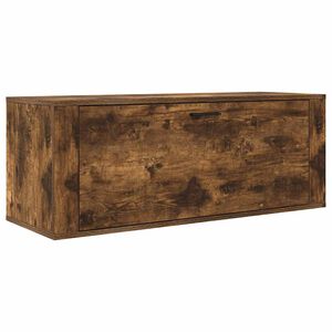 vidaXL Armoire &agrave; chaussures murale Ch&ecirc;ne fum&eacute; 100x35x38 cm