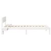 vidaXL Cadre de lit avec t&ecirc;te de lit Blanc 90 x 200 cm Pin massif