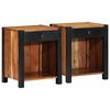 vidaXL Cabinet de chevet 2 pc Marron 40 x 35 x 50 cm