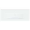 vidaXL Lavabo encastr&eacute; avec robinet 101x39x18 cm C&eacute;ramique Blanc