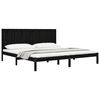 vidaXL Cadre de lit sans matelas noir 200x200 cm bois massif de pin